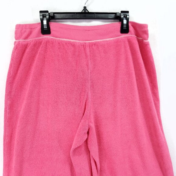 Lily Pulitzer Drawstring Capri Pants Womens Size Medium Terry Cloth Pink - Picture 16 of 16
